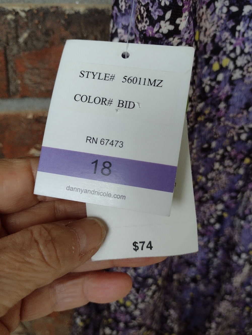 Danny & Nicole Fit&Flare Dress Size 18 Floral Lace Sleeveless Lavender Lined NWT - Picture 4 of 6